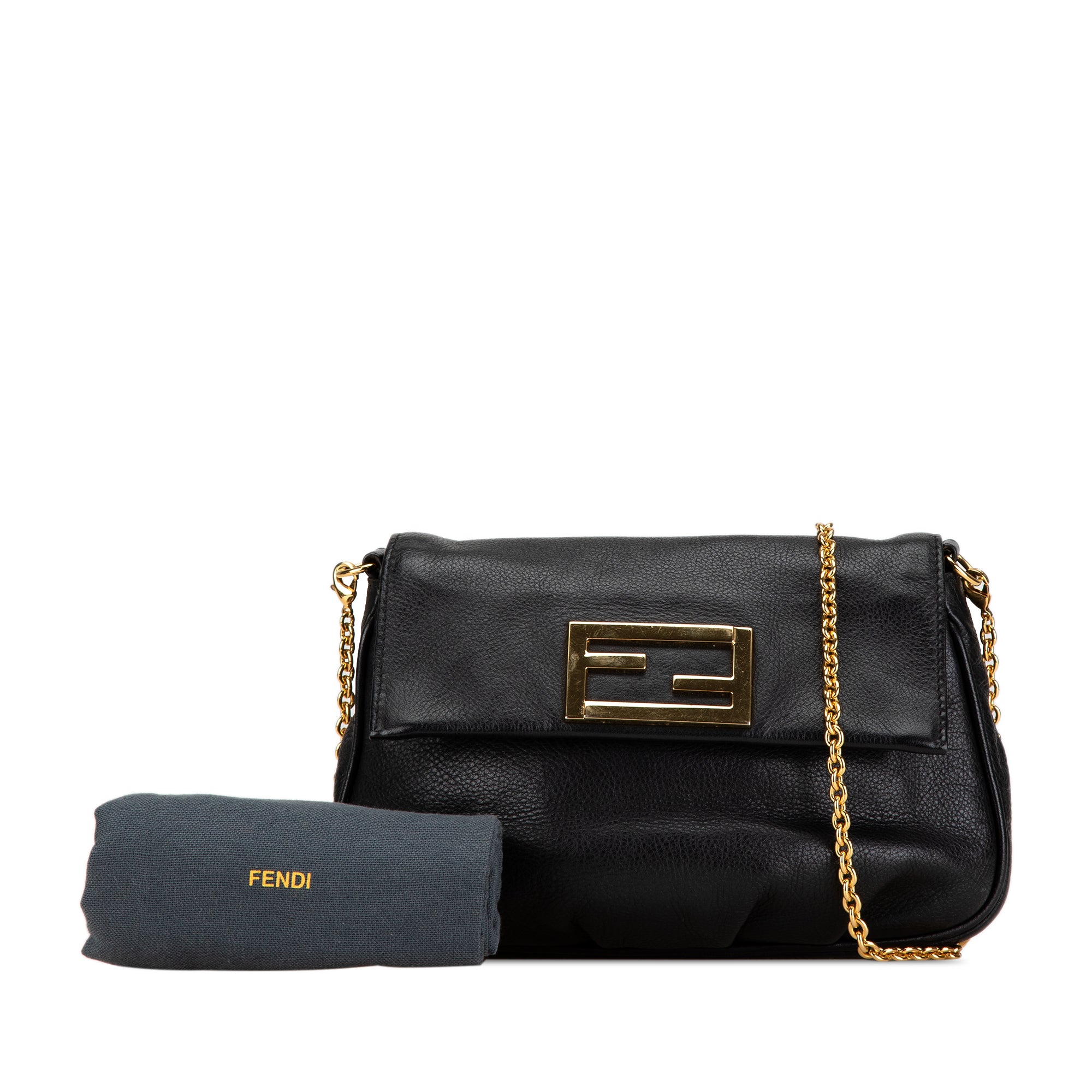 Leather Fendista Pochette Crossbody