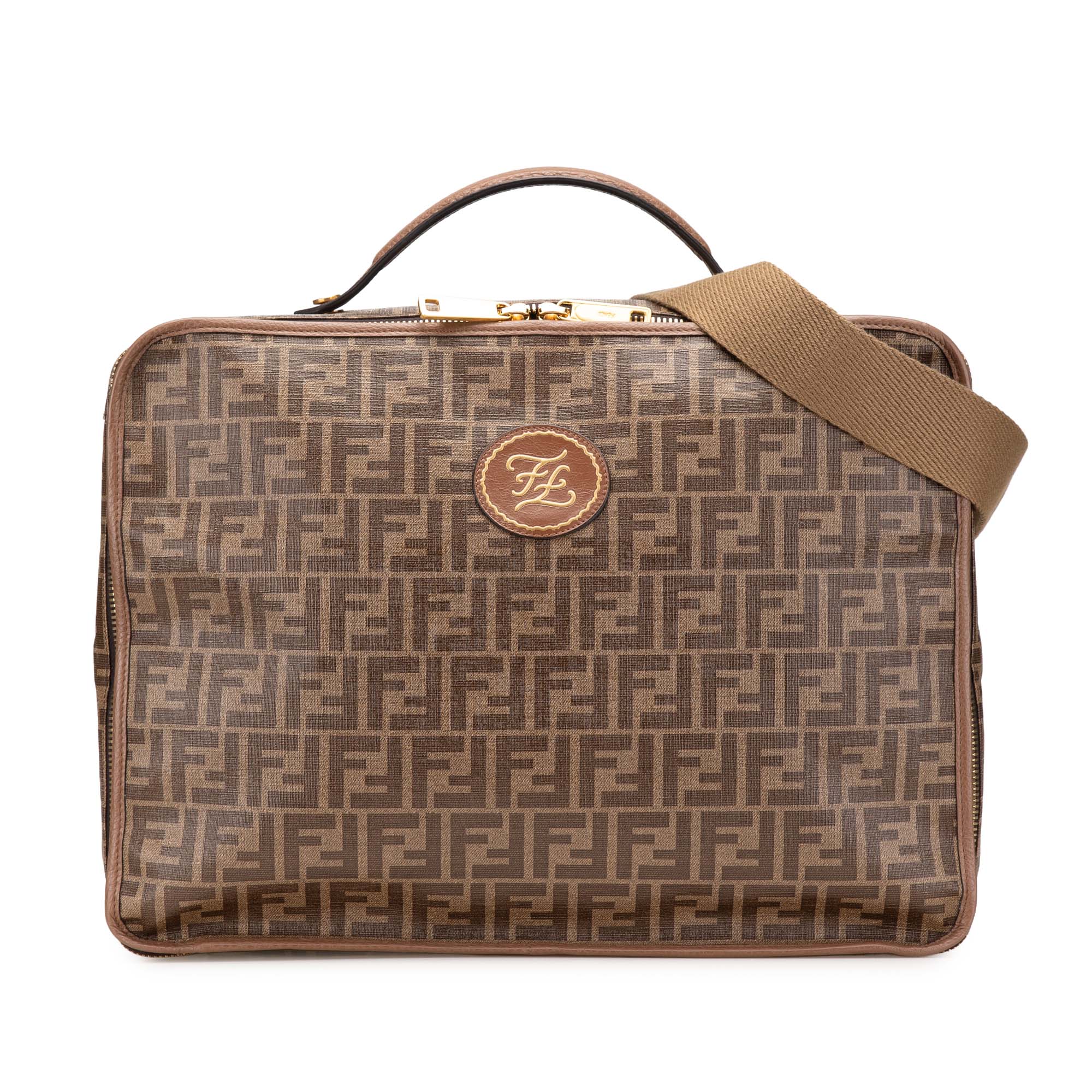 Zucca Coated Canvas Karligraphy Travel Bag