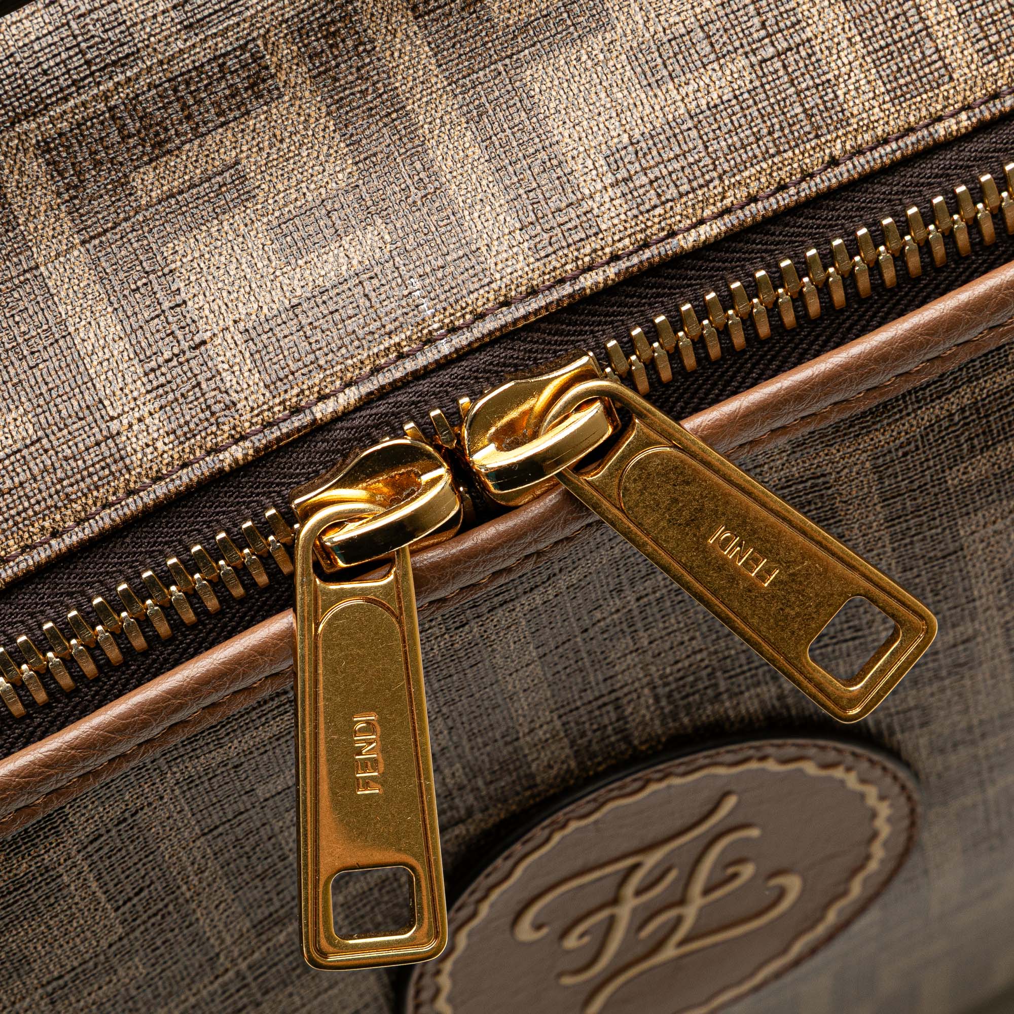 Zucca Coated Canvas Karligraphy Travel Bag