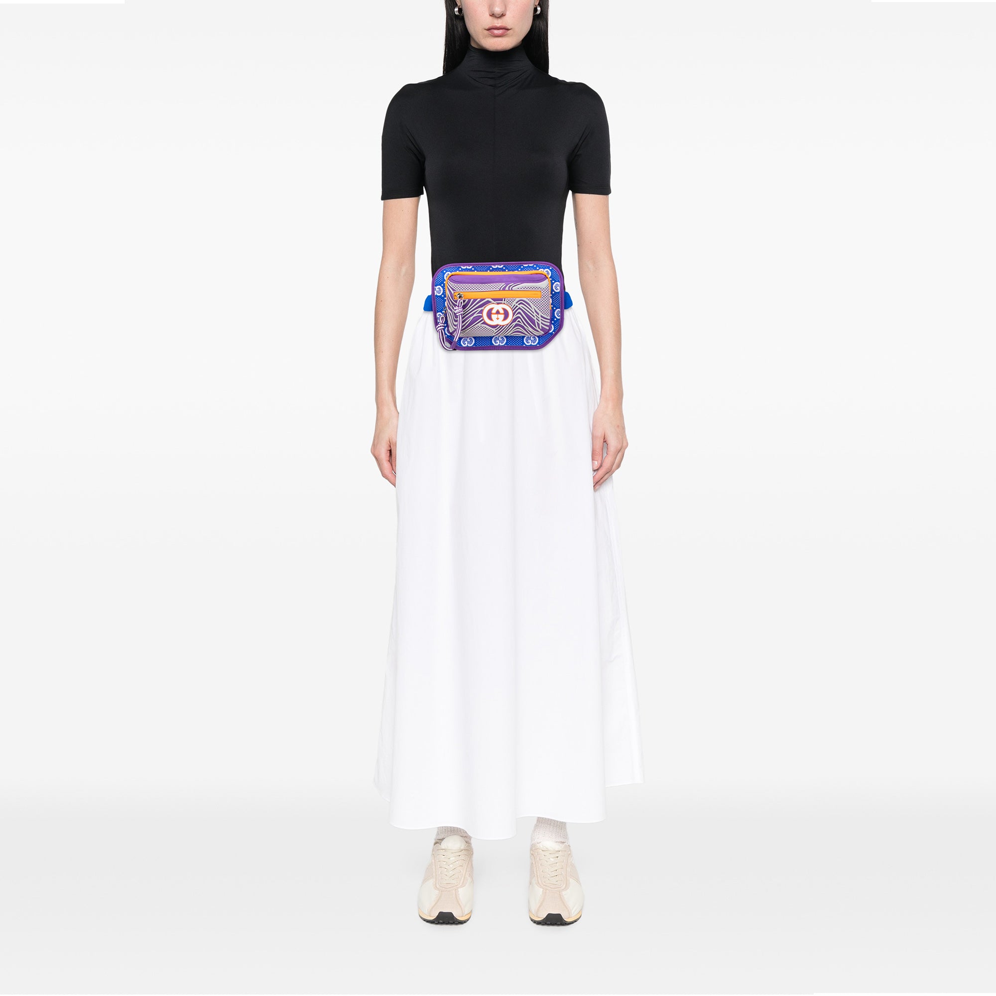 GG Nylon and Rubber Belt Bag