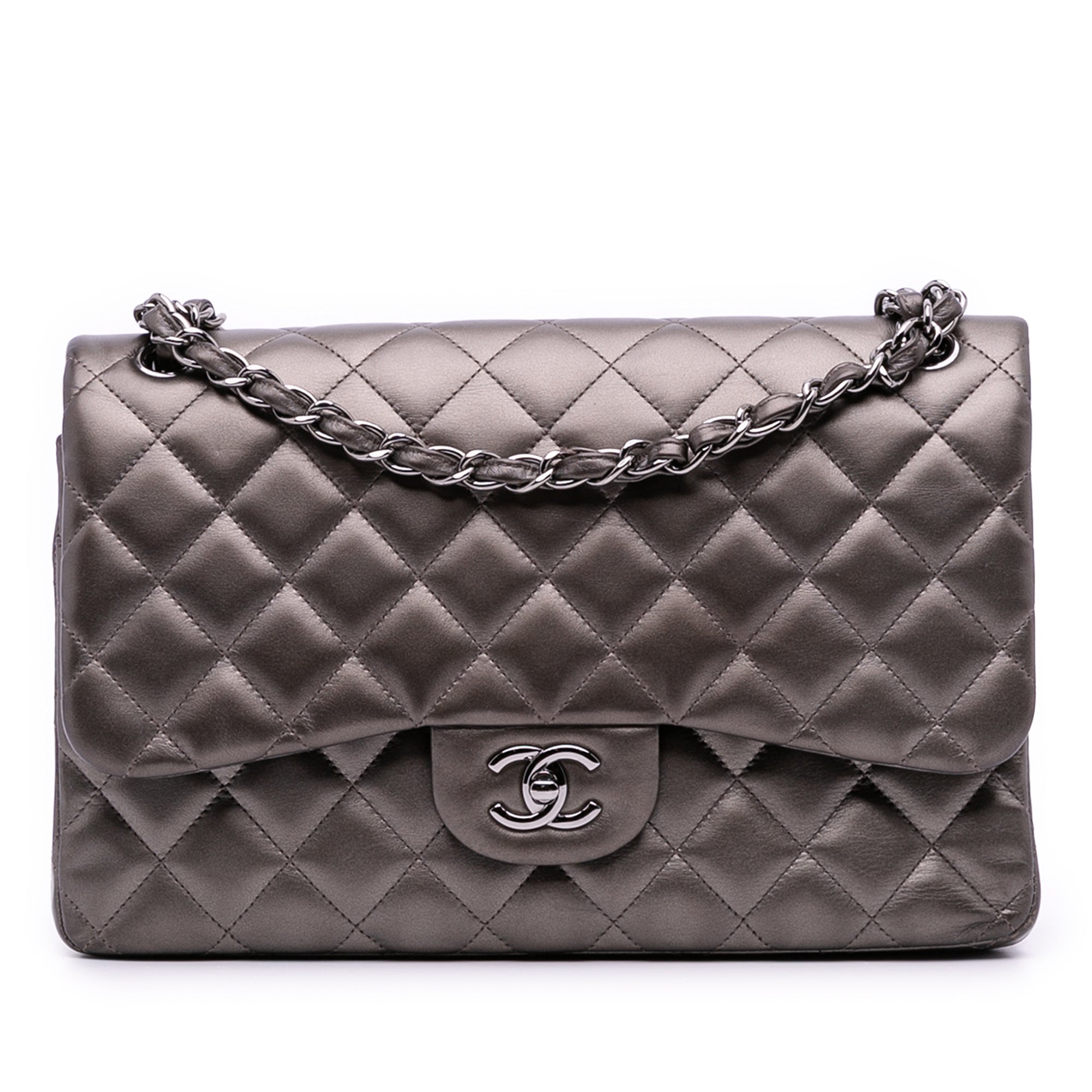 Jumbo Classic Lambskin Double Flap