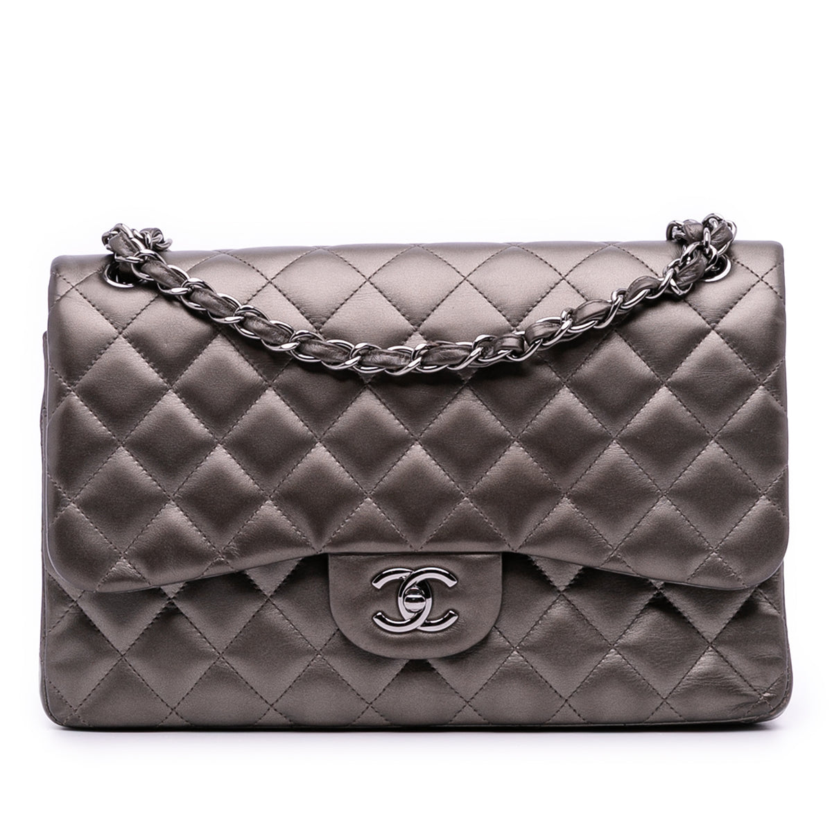 Jumbo Classic Lambskin Double Flap