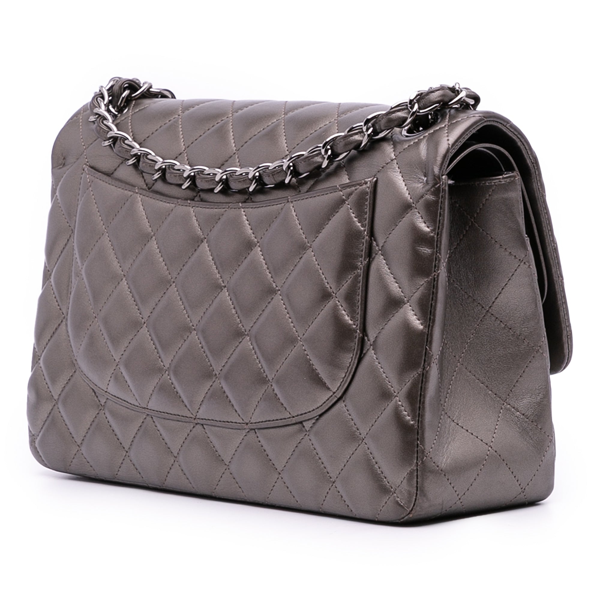Jumbo Classic Lambskin Double Flap