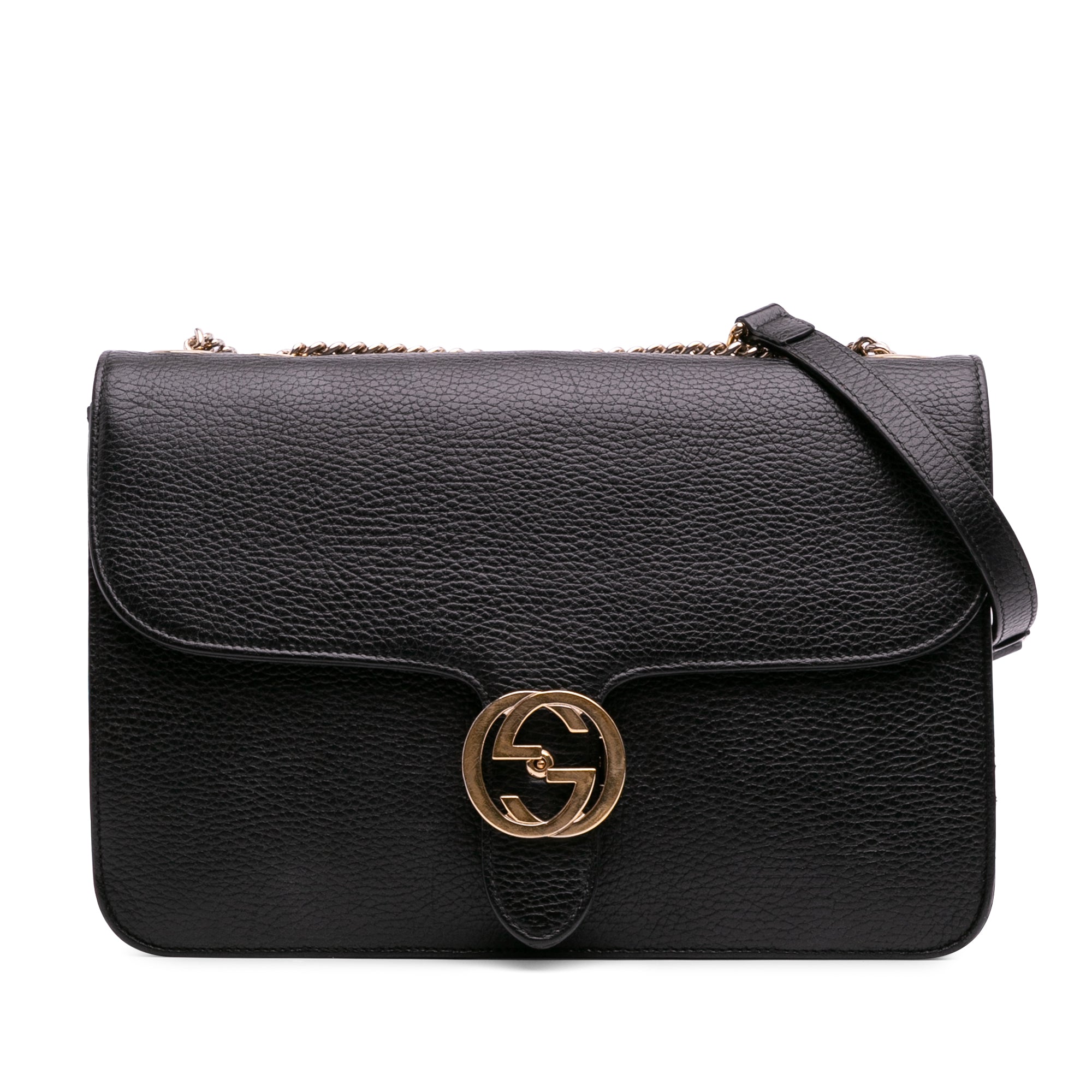 Medium Dollar Calfskin Interlocking G Crossbody