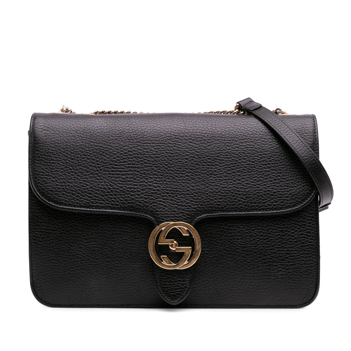 Medium Dollar Calfskin Interlocking G Crossbody