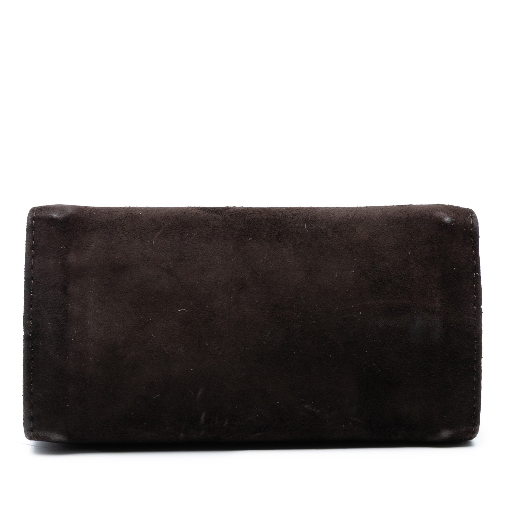 Suede Frame Clutch on Chain