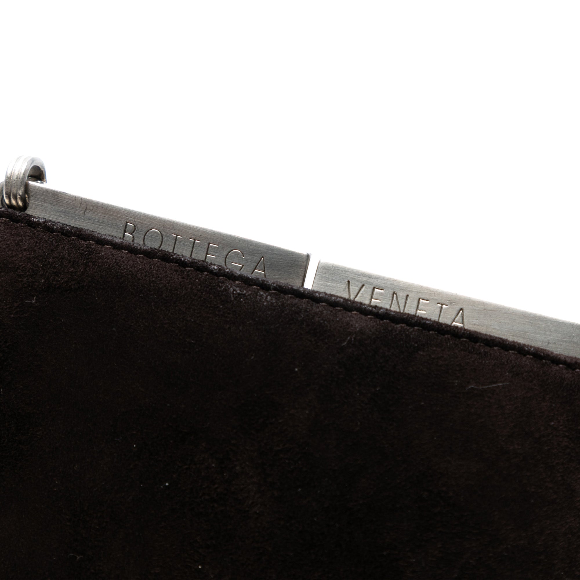 Suede Frame Clutch on Chain