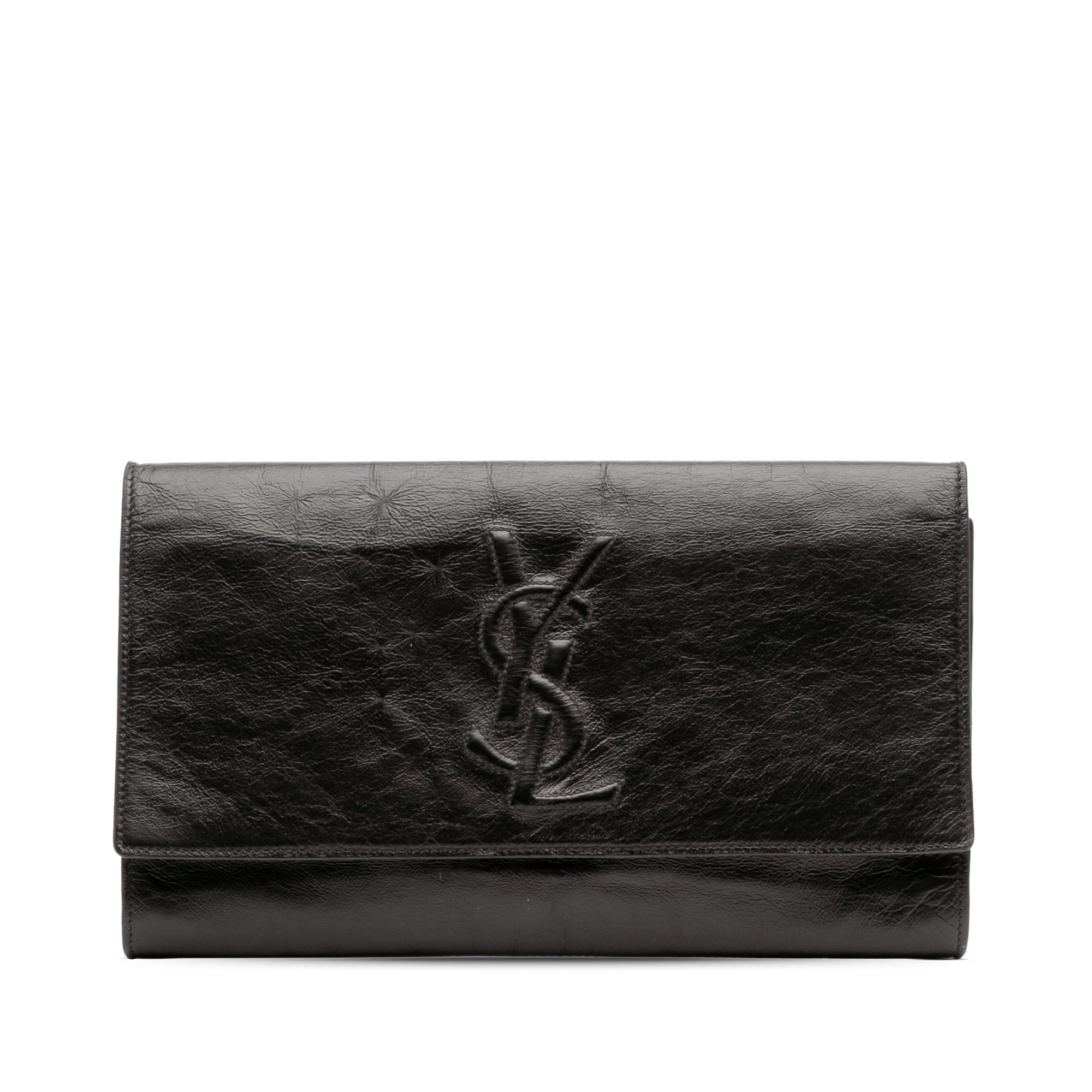 Textured Patent Belle de Jour Clutch