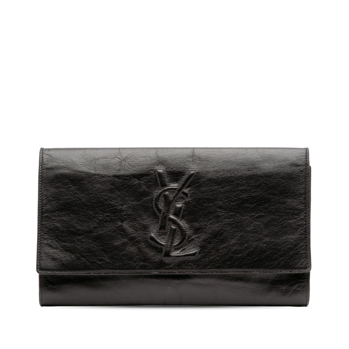 Textured Patent Belle de Jour Clutch