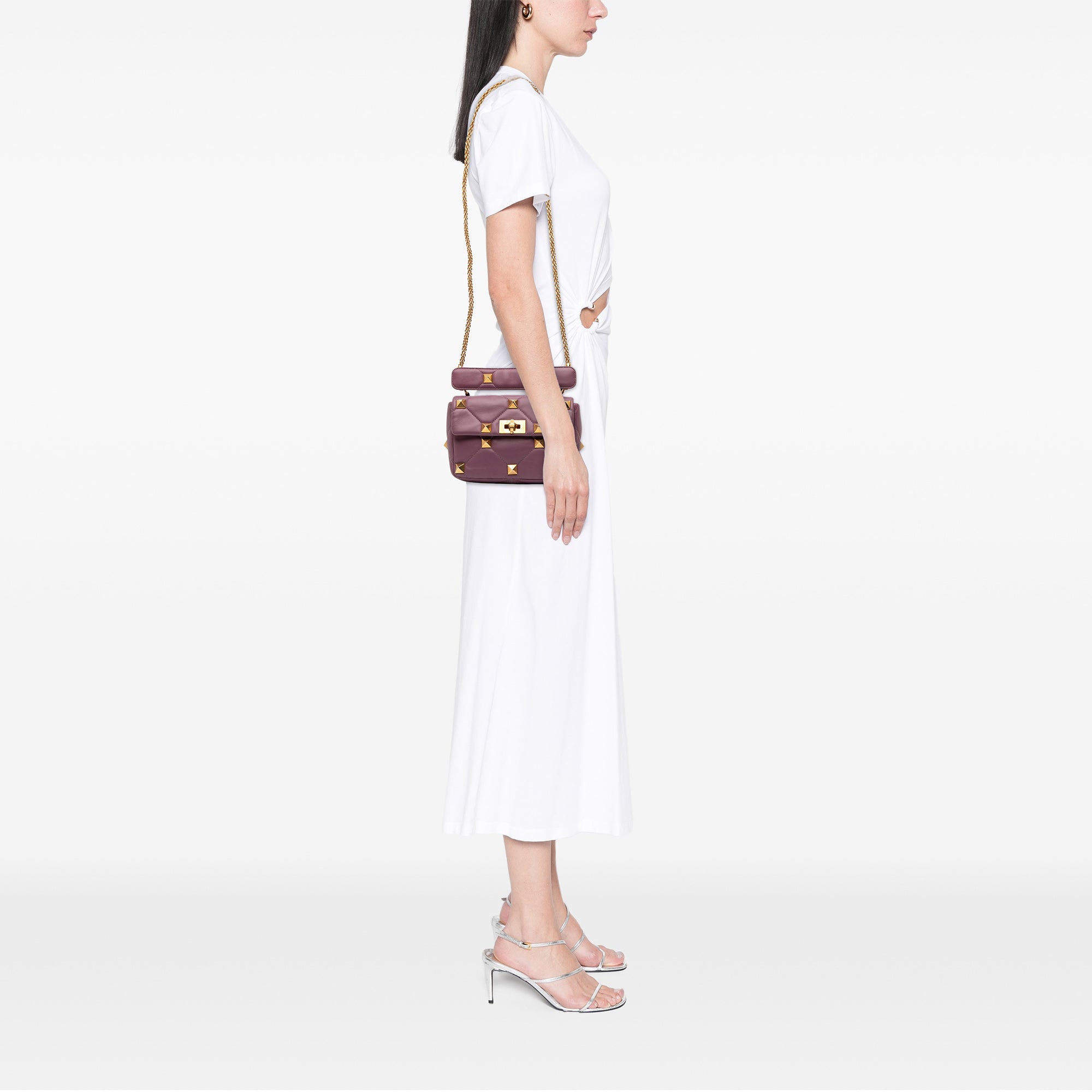 Medium Nappa Roman Stud Satchel