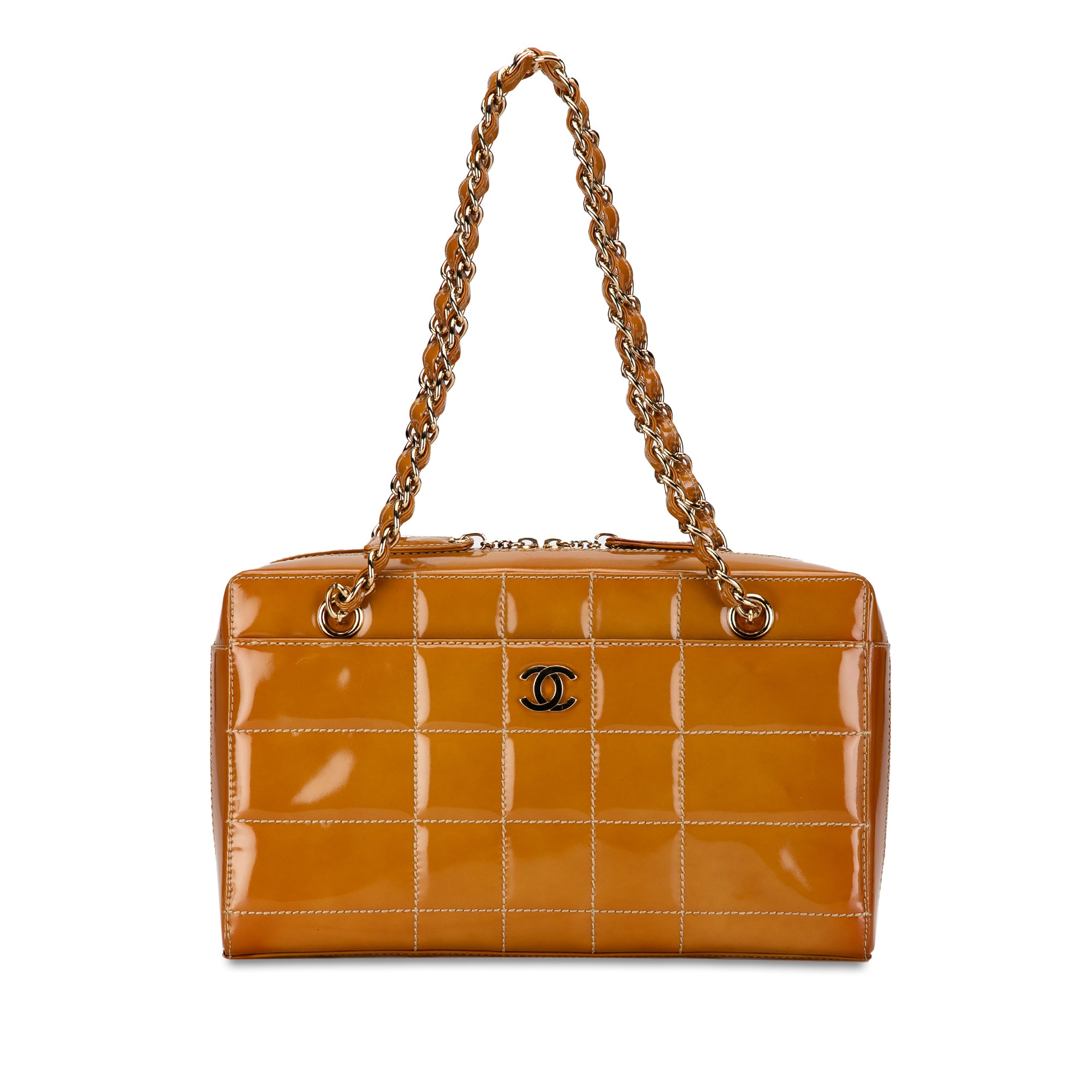 CC Chocolate Bar Patent Shoulder Bag_0