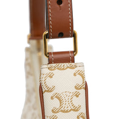 Triomphe Coated Canvas Ava Shoulder Bag
