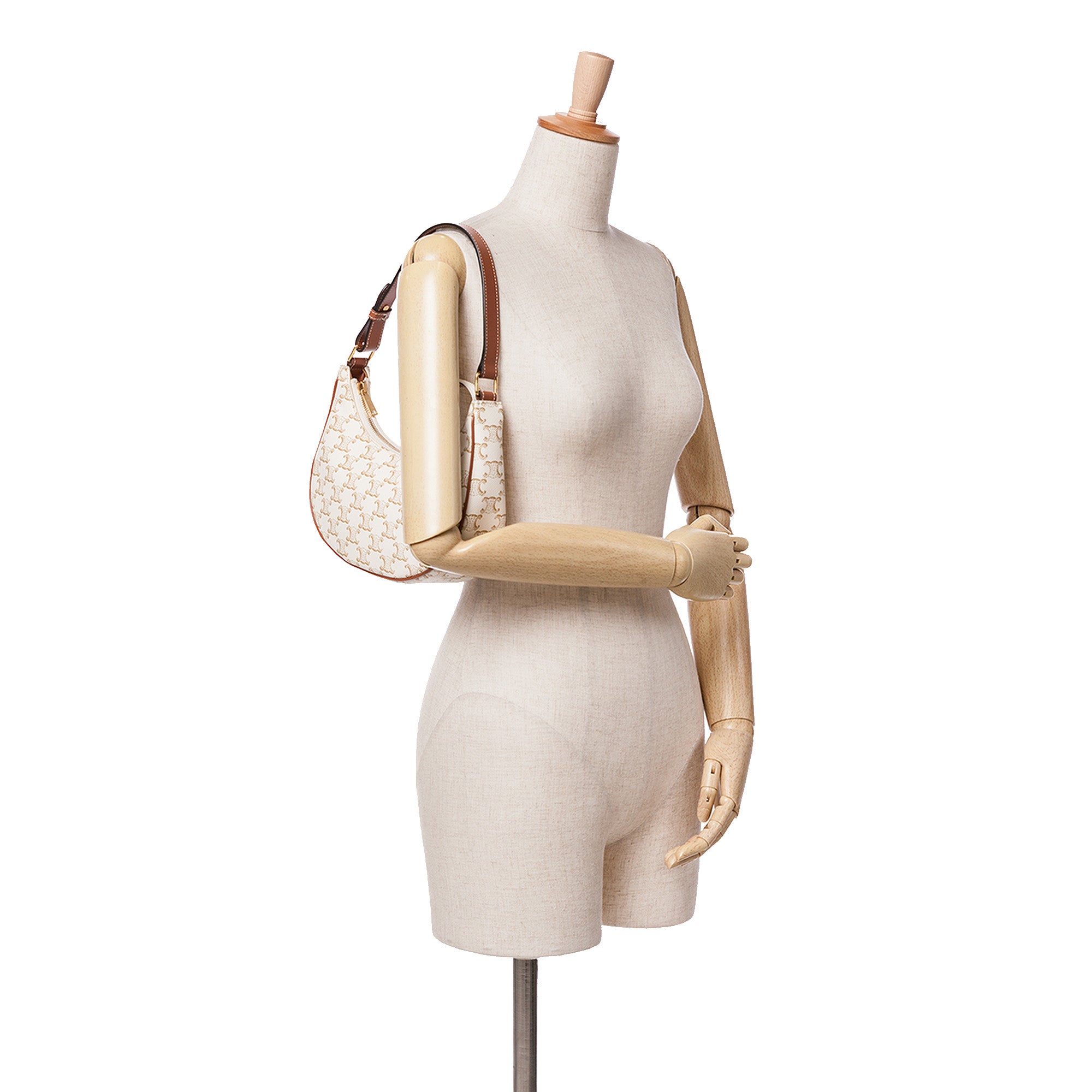 Triomphe Coated Canvas Ava Shoulder Bag