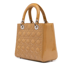 Medium Patent Cannage Lady Dior