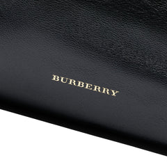 Medium Leather and House Check Banner Satchel