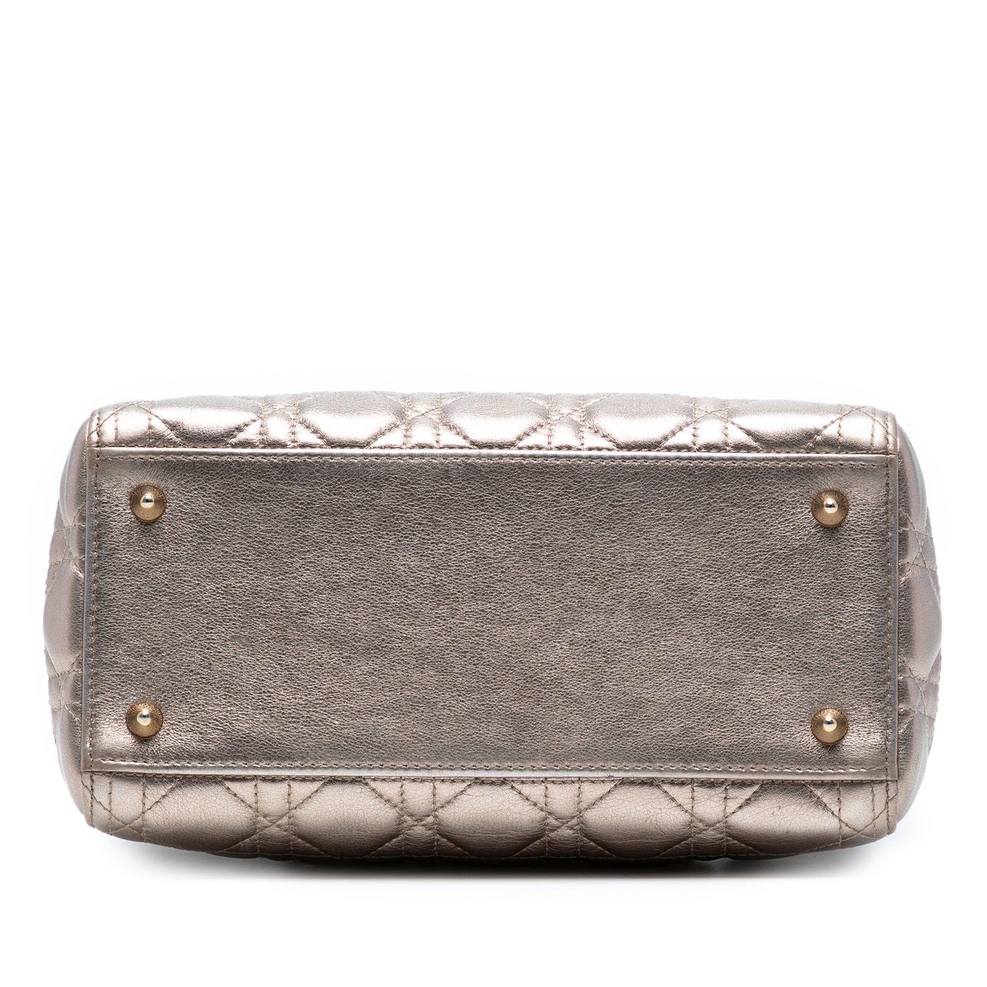Medium Metallic Lambskin Cannage Lady Dior