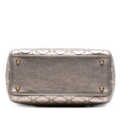 Medium Metallic Lambskin Cannage Lady Dior