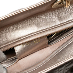 Medium Metallic Lambskin Cannage Lady Dior