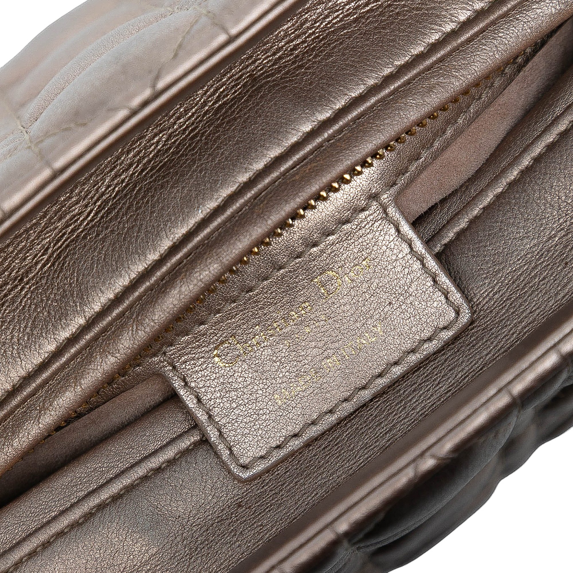 Medium Metallic Lambskin Cannage Lady Dior