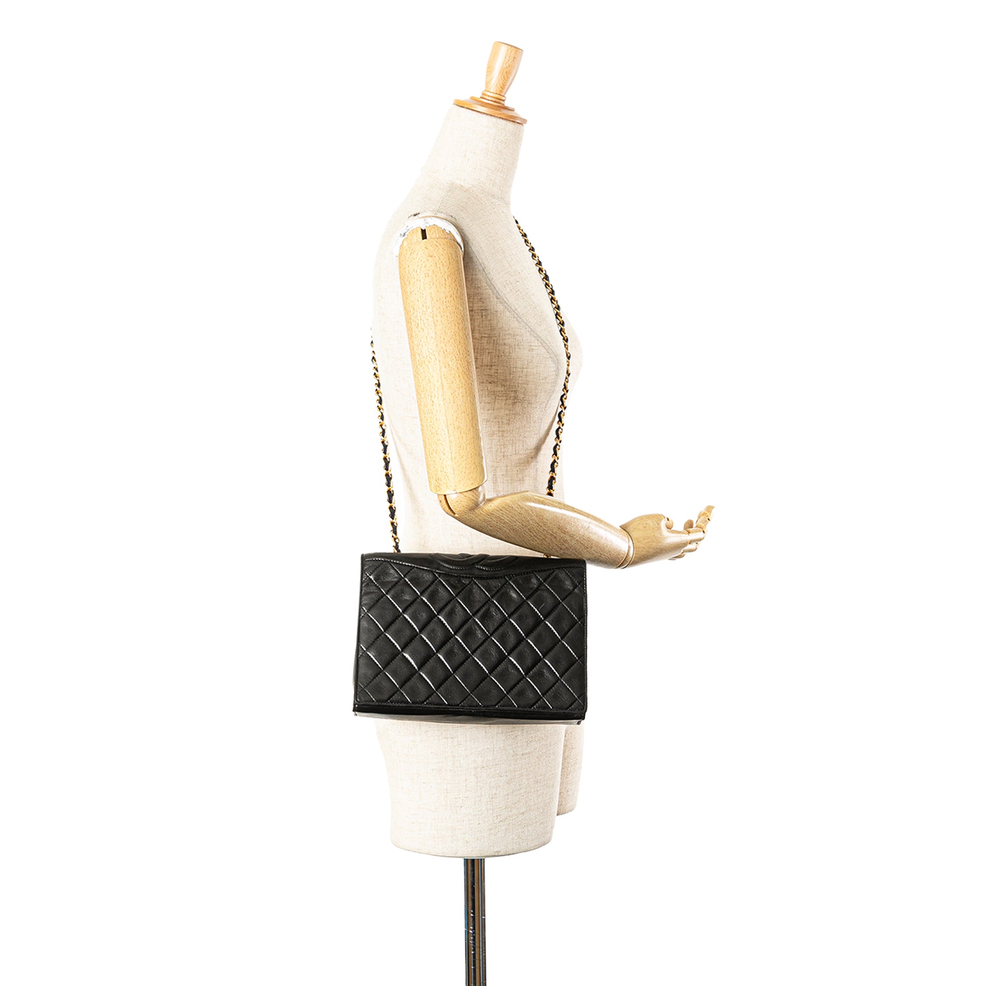 CC Quilted Lambskin Full Flap