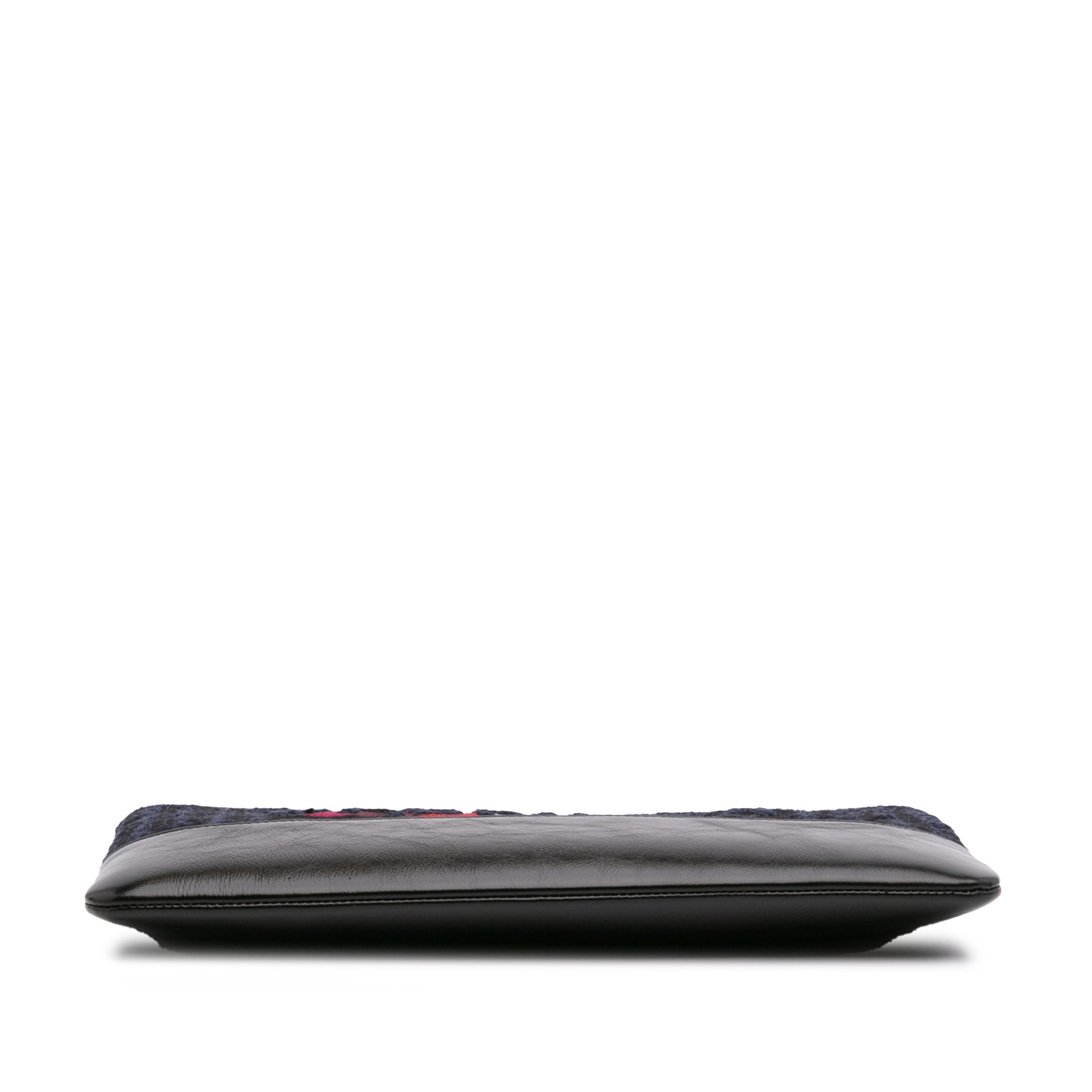 Quilted Tweed and Calfskin Embroidered Gabrielle Clutch