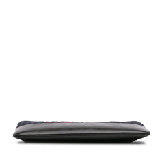 Quilted Tweed and Calfskin Embroidered Gabrielle Clutch