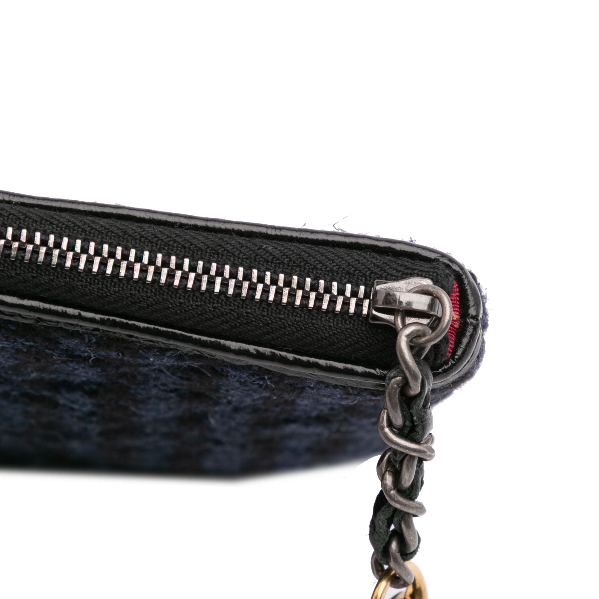 Quilted Tweed and Calfskin Embroidered Gabrielle Clutch