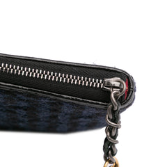 Quilted Tweed and Calfskin Embroidered Gabrielle Clutch