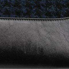 Quilted Tweed and Calfskin Embroidered Gabrielle Clutch
