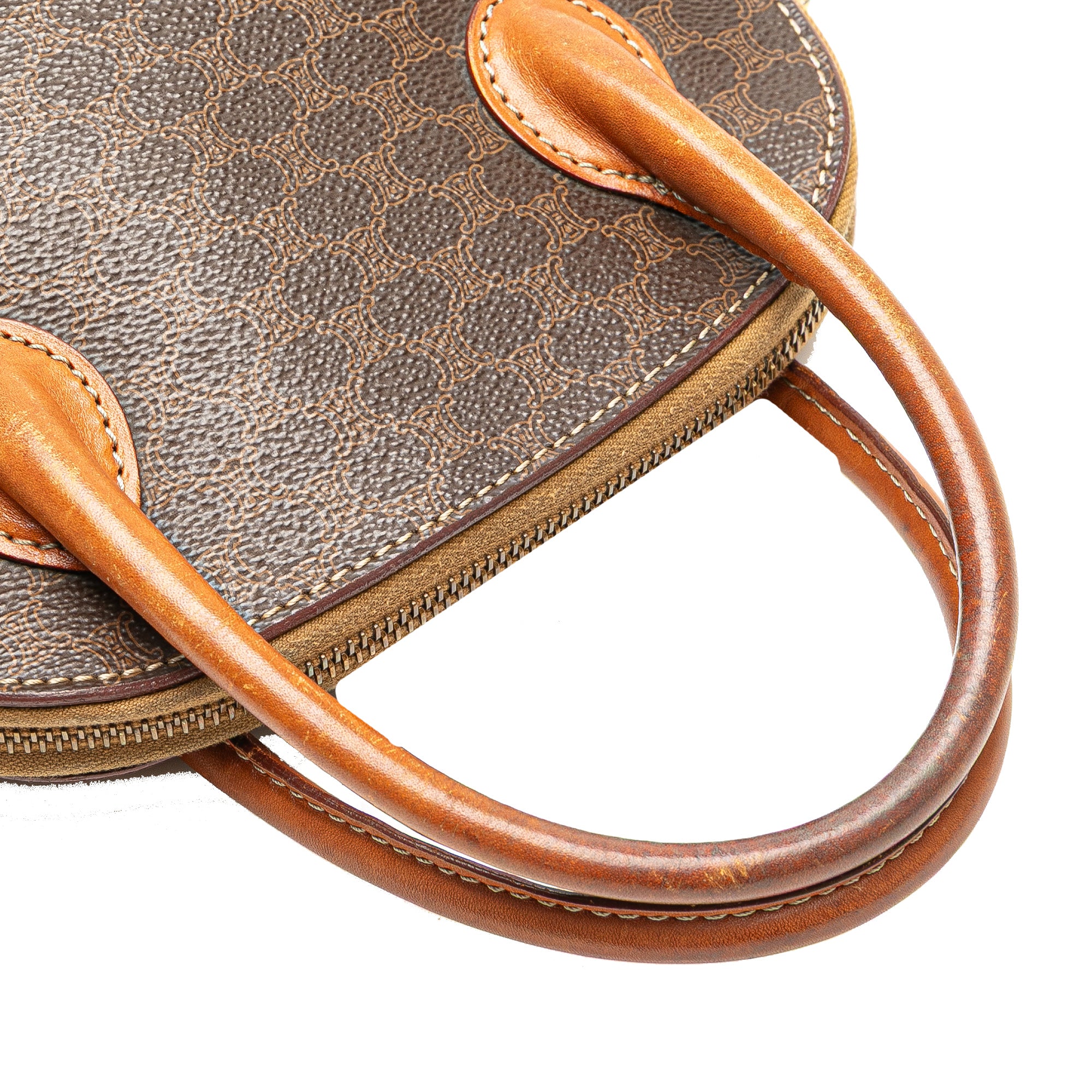 Mini Macadam Coated Canvas Dome Satchel