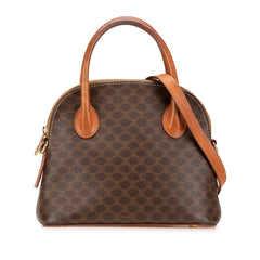Mini Macadam Coated Canvas Dome Satchel