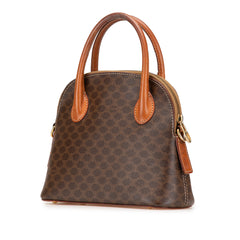 Mini Macadam Coated Canvas Dome Satchel