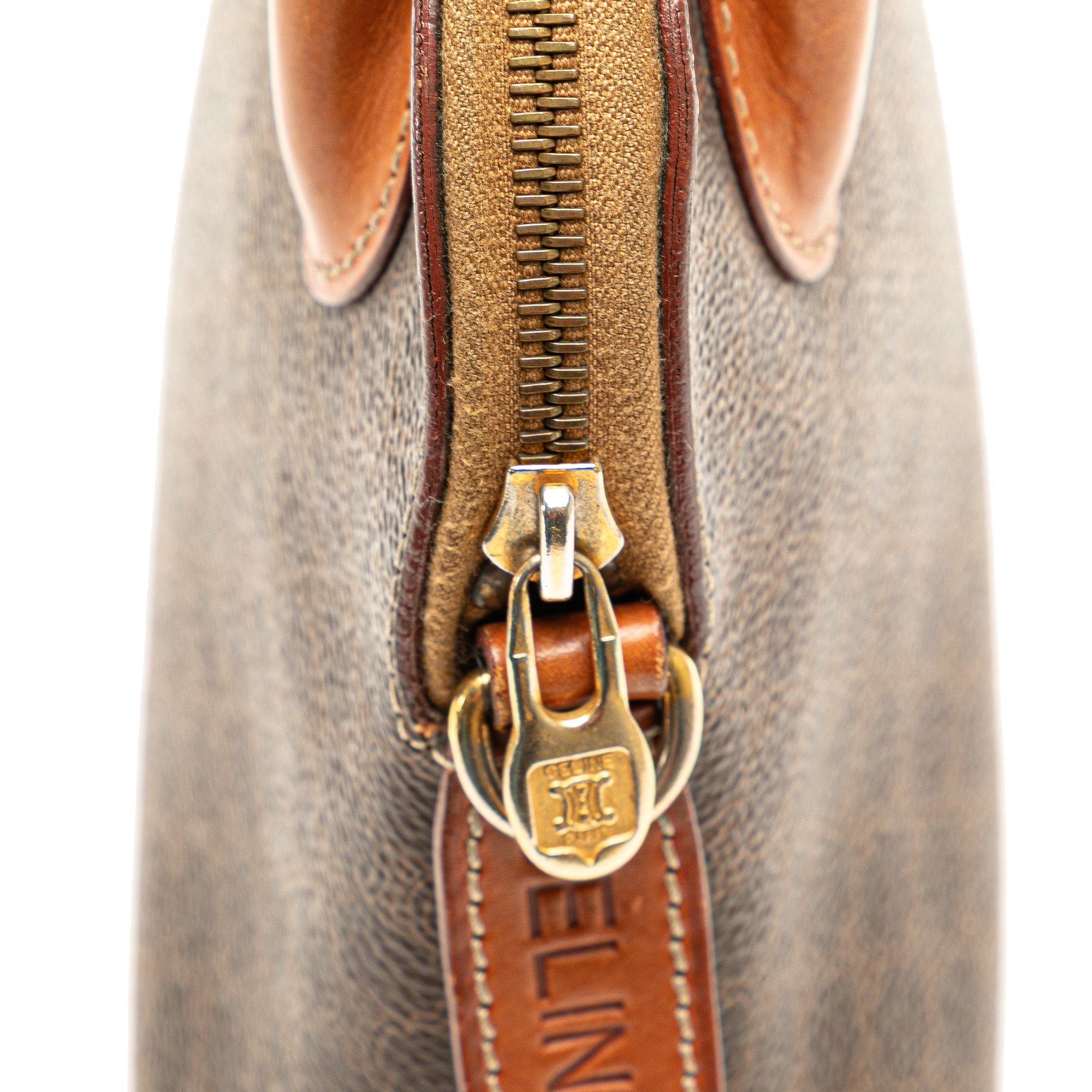 Mini Macadam Coated Canvas Dome Satchel