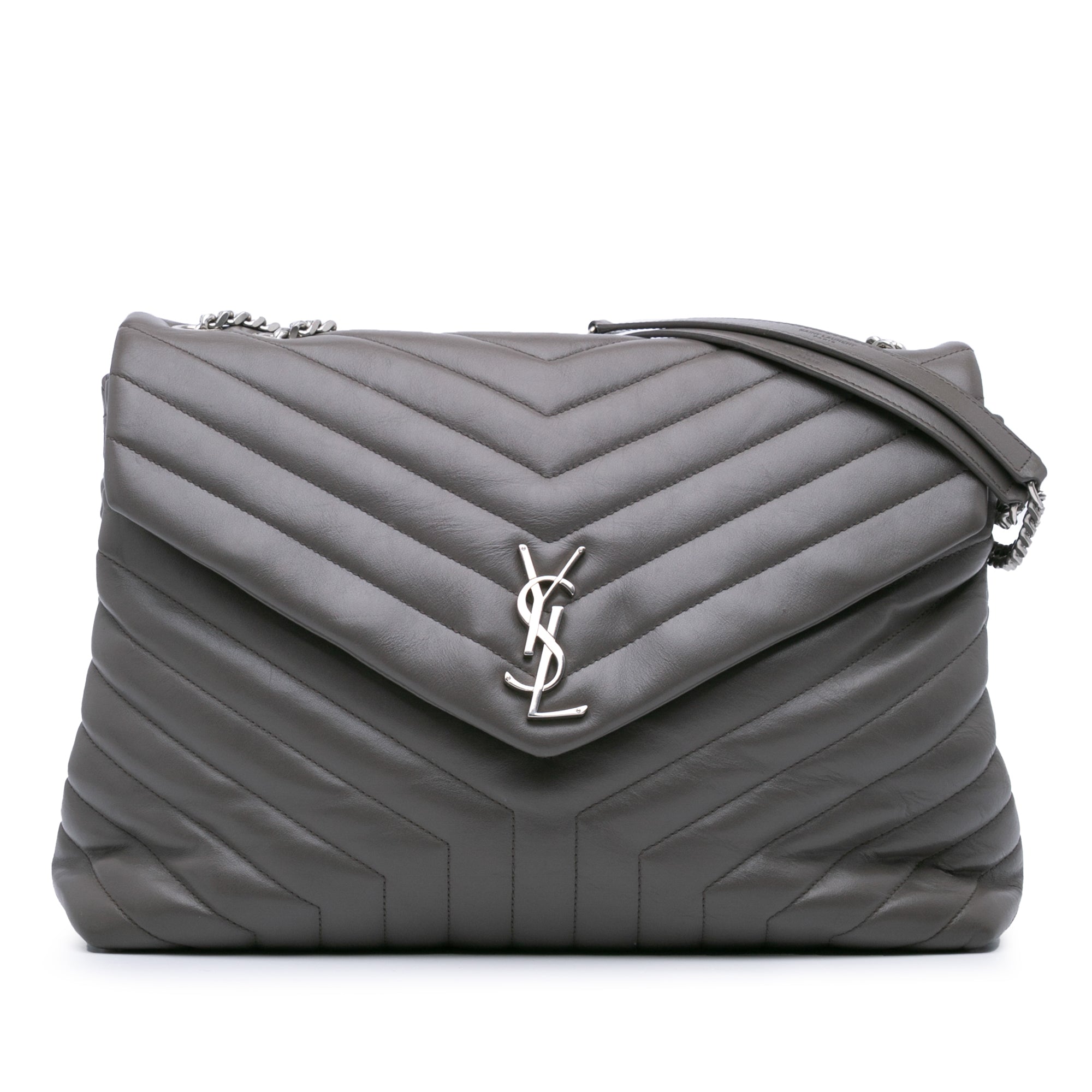 Large Leather Monogram Matelasse LouLou Shoulder Bag