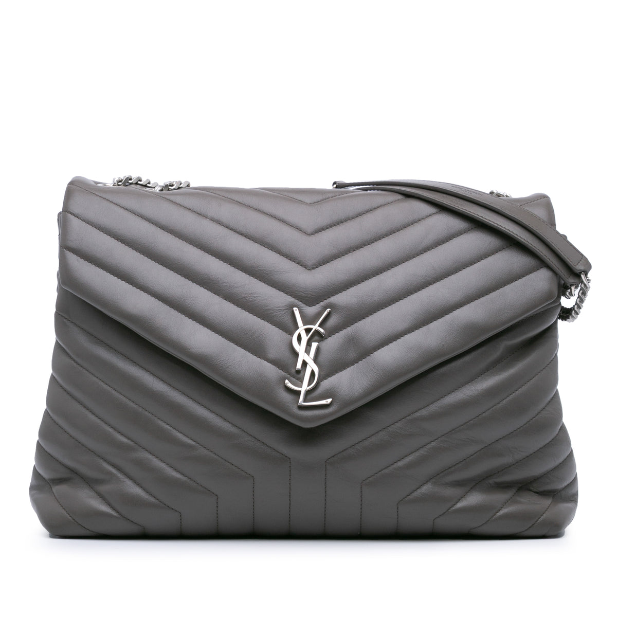 Large Leather Monogram Matelasse LouLou Shoulder Bag