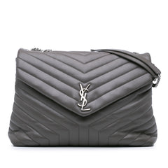 Large Leather Monogram Matelasse LouLou Shoulder Bag