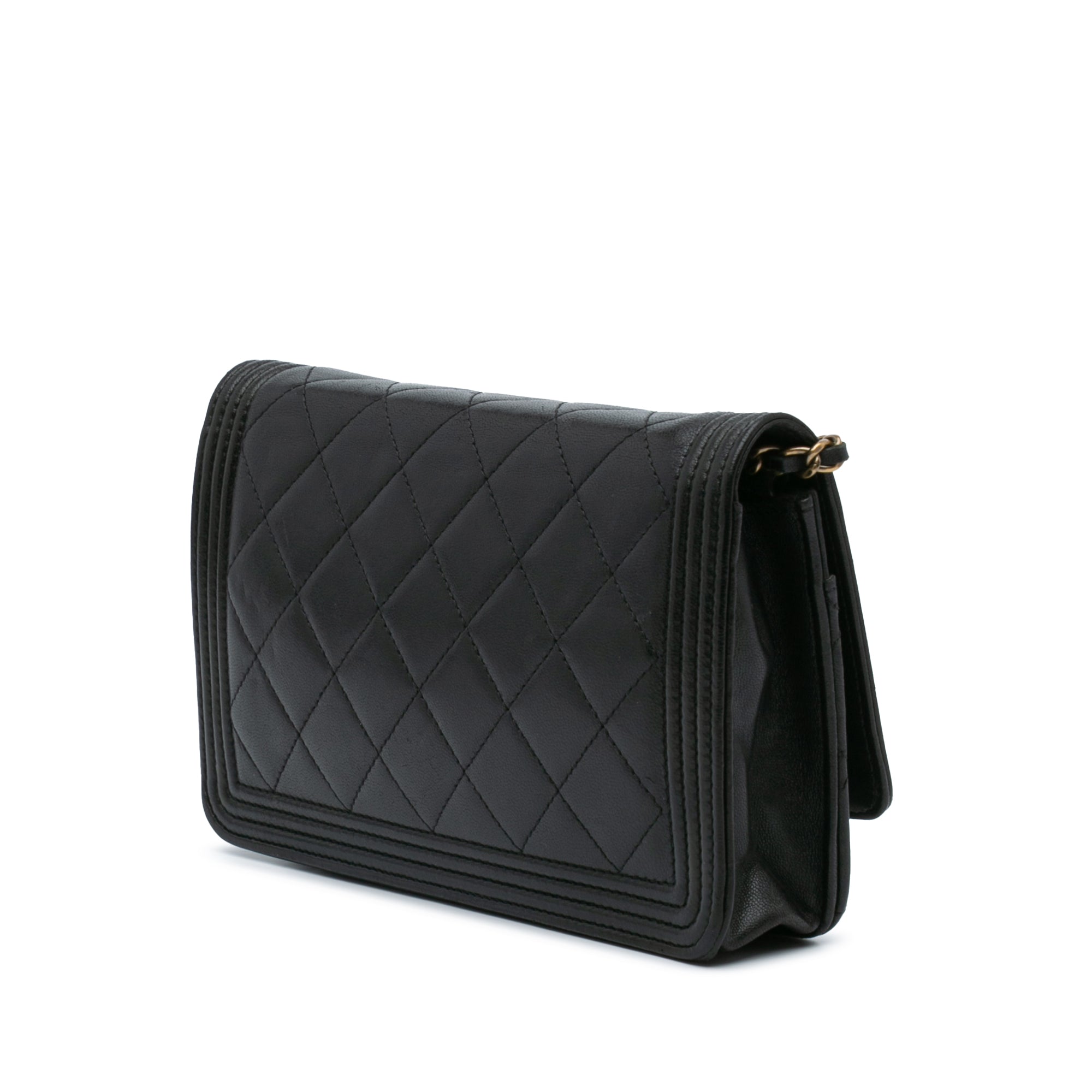 Lambskin Boy Wallet On Chain