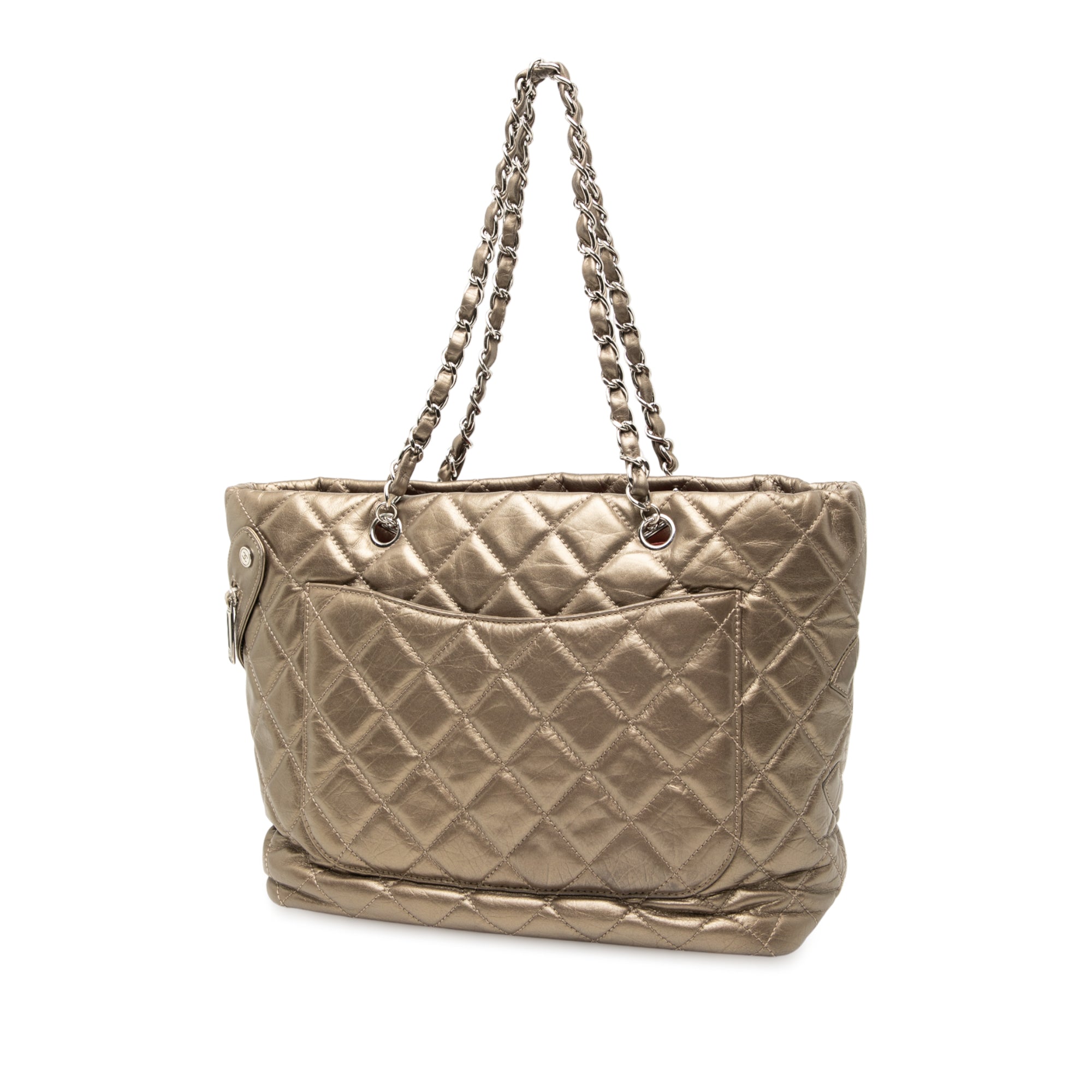 Large Aged Calfskin Cotton Club Tote