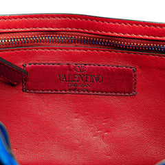 Quilted Velvet Rockstud Spike Wallet on Chain