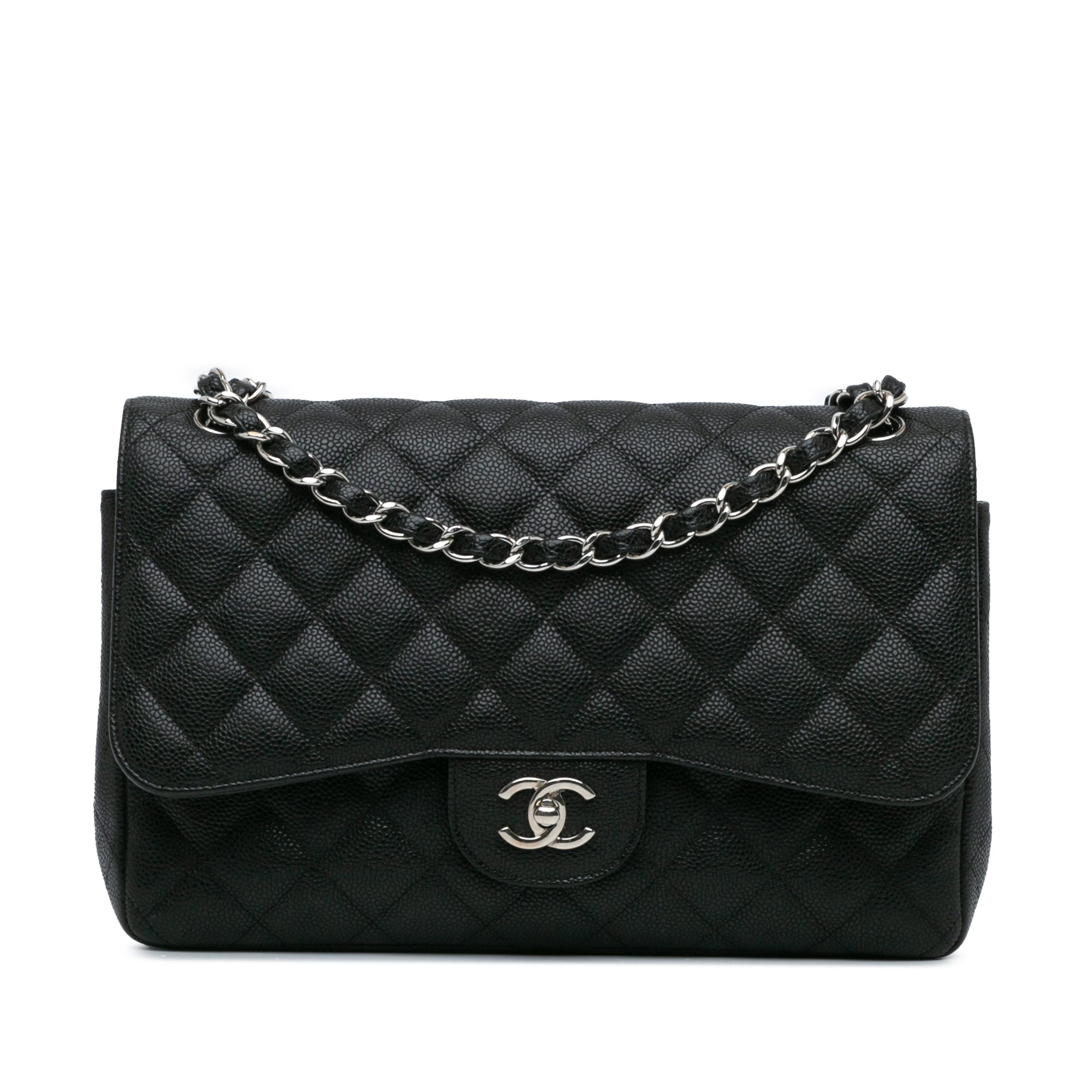 Jumbo Classic Caviar Double Flap