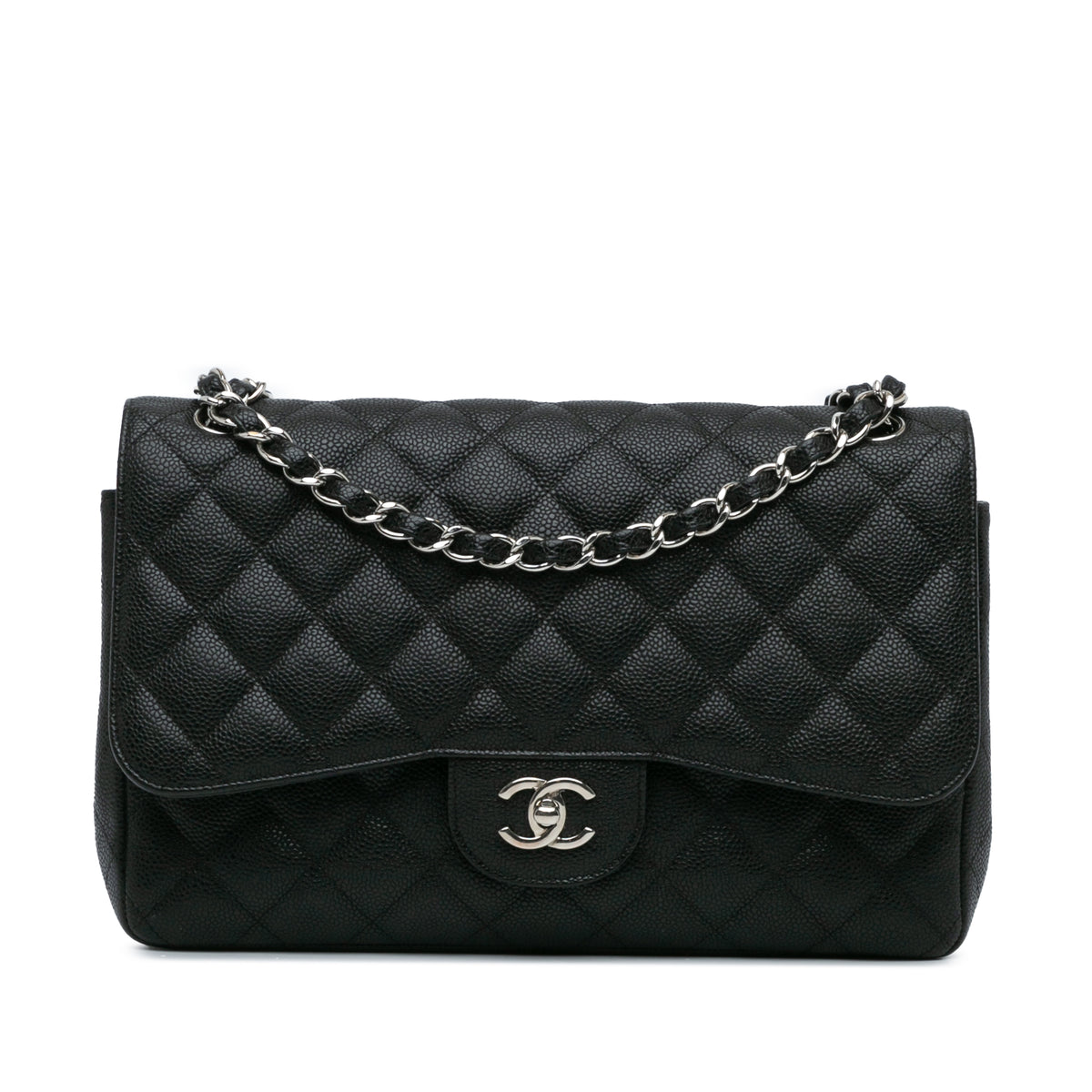 Jumbo Classic Caviar Double Flap