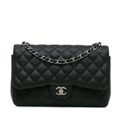 Jumbo Classic Caviar Double Flap