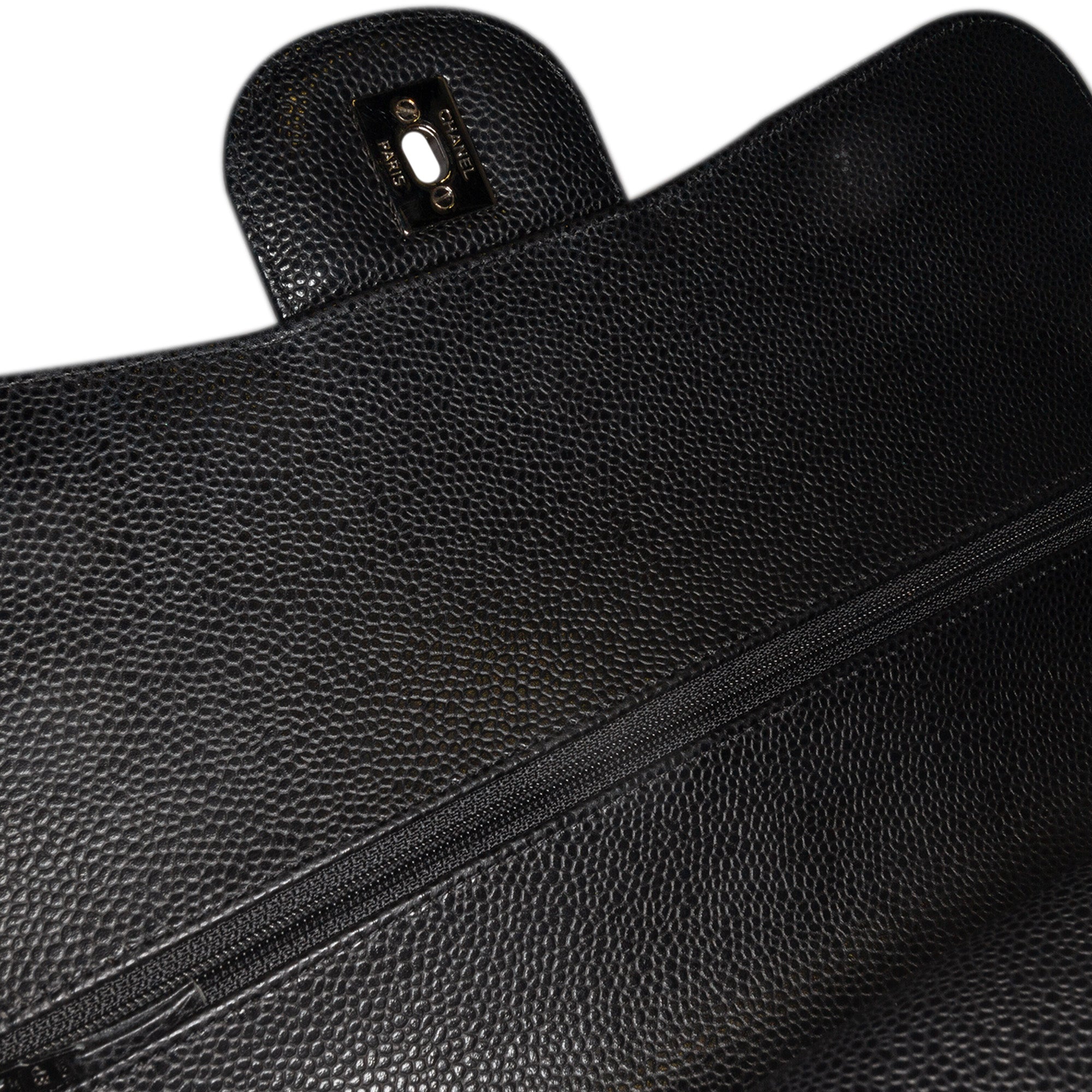 Jumbo Classic Caviar Double Flap