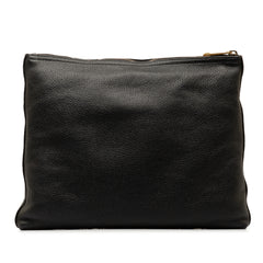 Leather Gucci Logo Clutch Bag_2