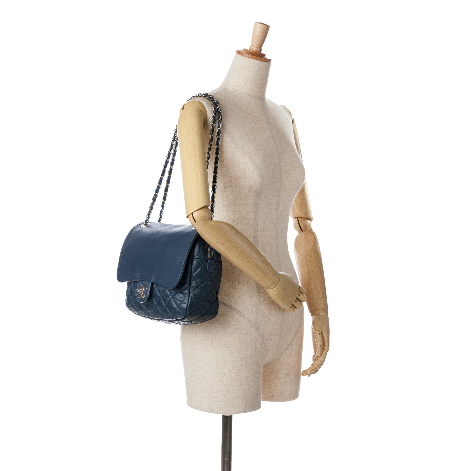 Quilted Calfskin Easy Zip Flap