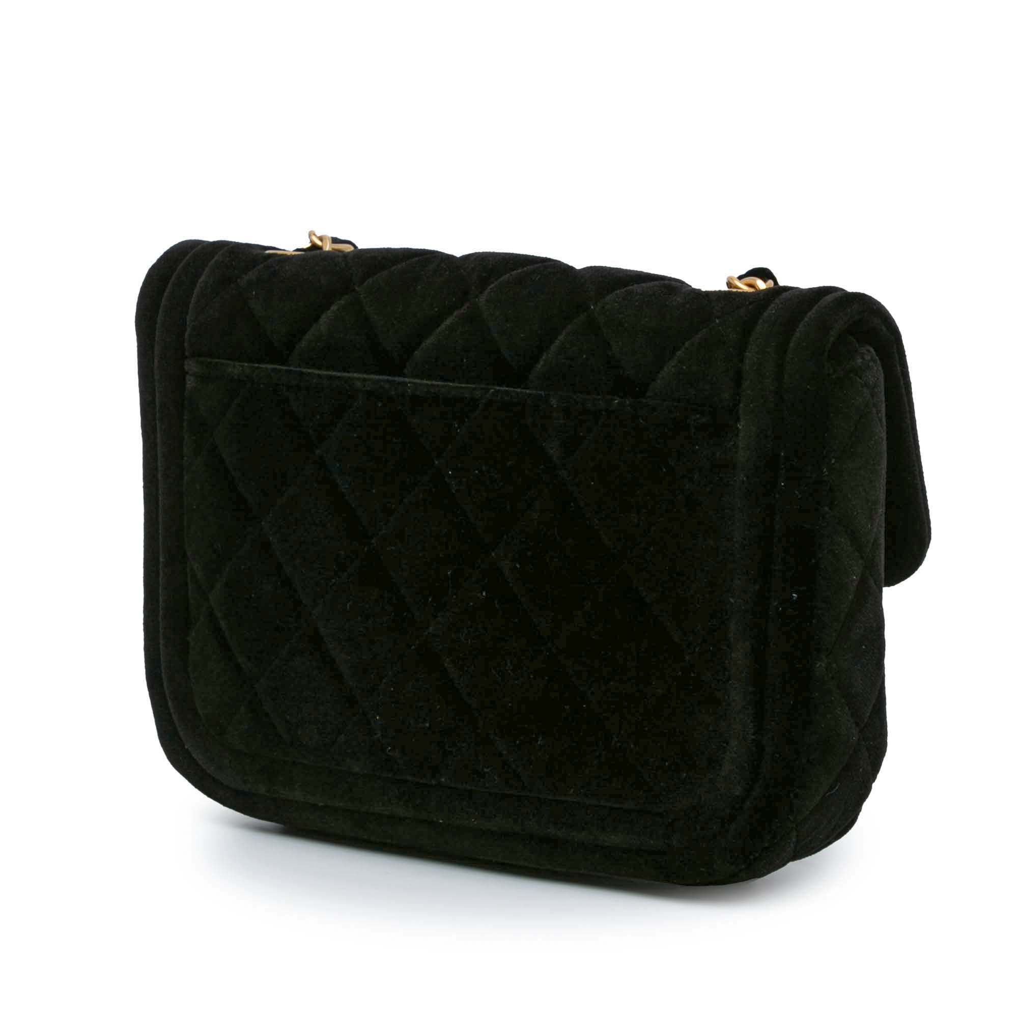 Mini Quilted Velvet Double Frame Flap