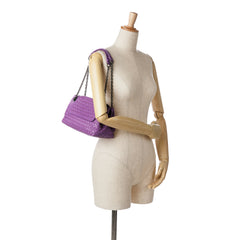 Small Madras Goatskin Intrecciato Shoulder Bag