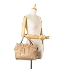 Intrecciato Trimmed Calfskin Handbag