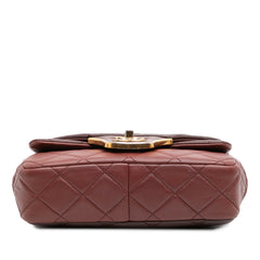 CC Tricolor Quilted Lambskin Double Flap