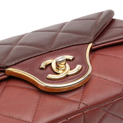 CC Tricolor Quilted Lambskin Double Flap